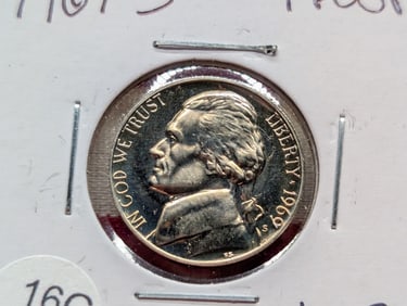 1969-S PROOF Jefferson Nickel. Full Steps