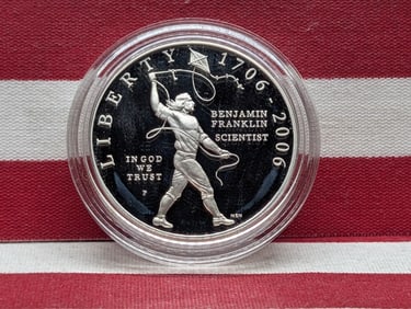 2006-P Benjamin Franklin Scientist Proof 90% Silver Dollar