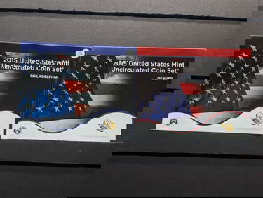 2015 P&D U.S. Uncirculated Coin Set In OGP w/Presidential Dollars, Sacagawea Dollars & ATB Quarters