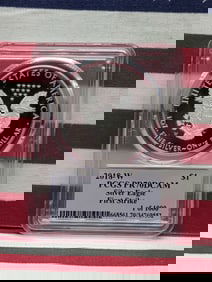 2018-W American Silver Eagle, U.S. Mint AIP Master Designer, PCGS PR70DCAM, First Strike, 1 of 1,000