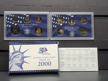 2000 -S U.S. Mint Proof Set In OGP With COA, Includes State Quarters