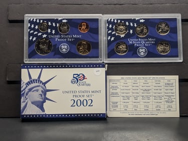2002 -S U.S. Mint Proof Set In OGP With COA, Includes State Quarters