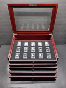 (25) U.S. Statehood Clad Ingots In Wooden Case, Not Complete Set.