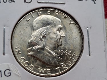 1962-D GEM BU Franklin 50c. 90% Silver
