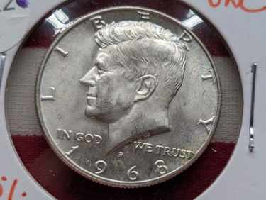 1968-D GEM BU Kennedy 50c. 40% Silver