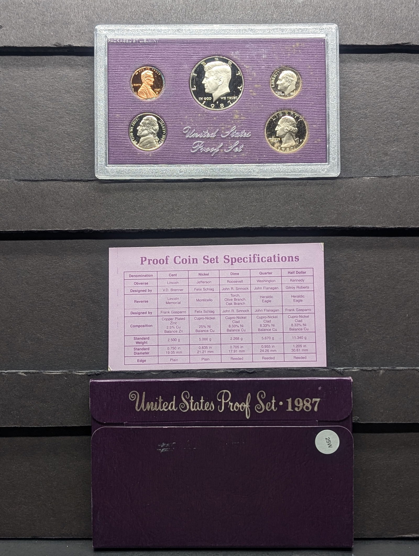 1987 -S U.S. Proof Set In OGP w/COA (1 of 4)