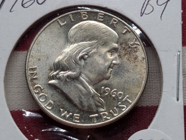 1960-P Silver Franklin Half Dollar, BU