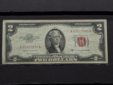 1953 B $2 Red Seal U.S. Note
