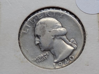 1940-P Washington Quarter, 90% Silver