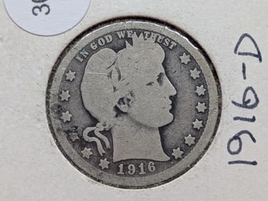 1916-D Barber Quarter