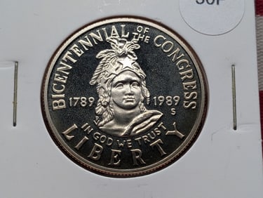 1989-S Congressional Bicentennial Commemorative Proof Half Dollar