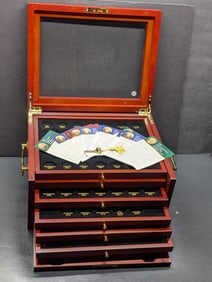 *EMPTY* Six Tray Display Case for Proof Golden Dollars with Key, No Coins