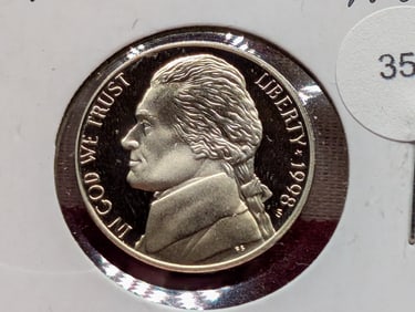 1998-S Jefferson Nickel, Proof w/Full Steps