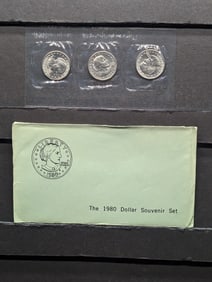 1980 PD&S Susan B. Anthony Dollar Souvenir Set In OGP