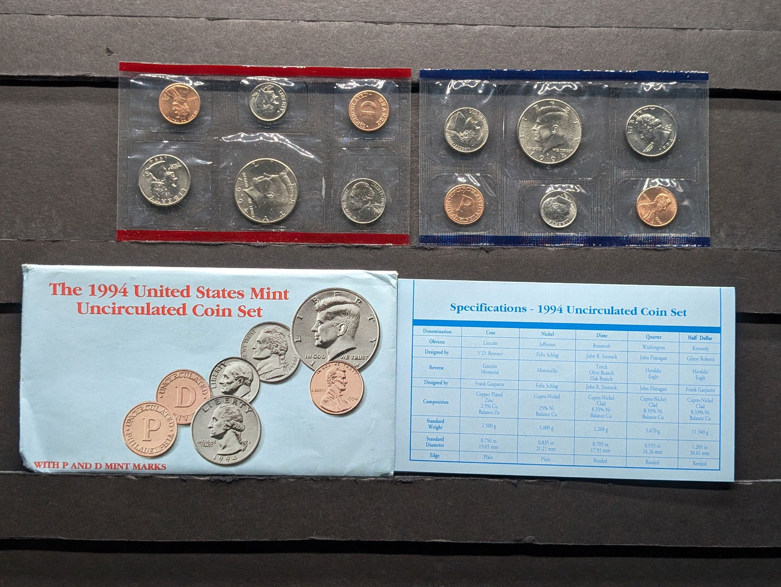 1994 P&D U.S. Mint Uncirculated Coin Set In OGP (1 of 5)