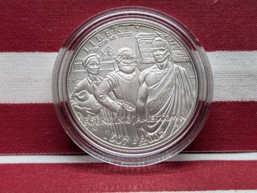 2007-P Founding of Jamestown Commemorative Uncirculated 90% Silver Dollar