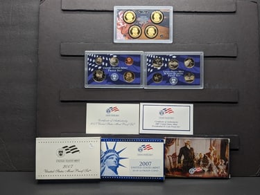 2007 -S U.S. Mint Proof Set In OGP With COA With Presidential Dollars & State Quarters