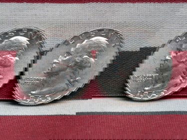 (2) 1963-D Washington Quarters, 90% Silver, UNC