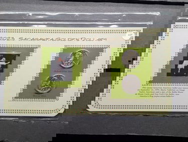 2023 P & D Uncirculated Sacagawea Maria Tallchief Dollars with Information Card & Stamp