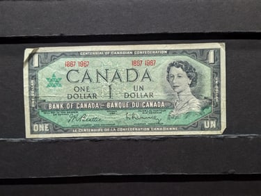 1967, 100 Years, Ottawa Canada $1 Dollar, 58 Years Old