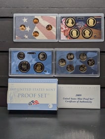 2009-S US Mint Proof Set. Including Bicentennial Lincoln Cents, DC/Territory Quarters, Pres. Dollars