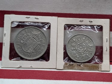 1960 UK Half Crown & 1965 Two Shillings