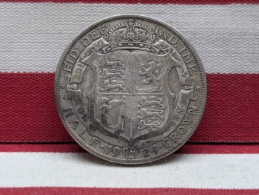1924 Great Britian Half Crown, 50% Silver, 14.1380 Gr.