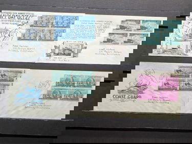 (4) 1945 Four Block First Day Covers & Cachets
