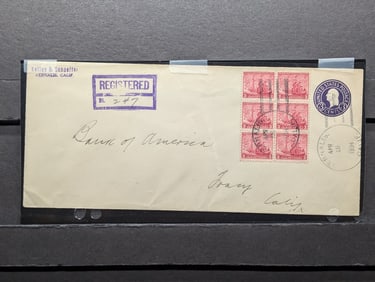 1934 U.S. 6 Block Cancellation