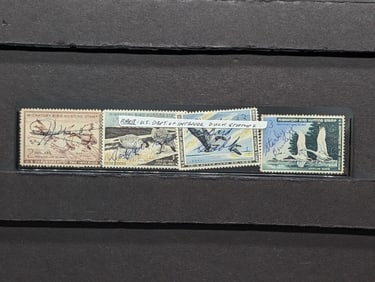 (4) Dept. Of The Interior Duck Stamps, 1950's & 1960's