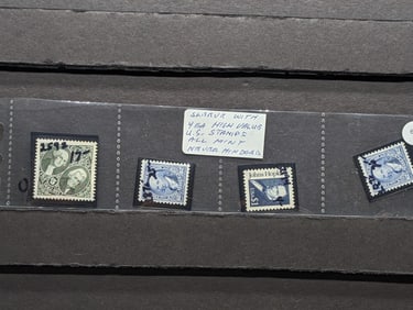 (4) High Value U.S. Stamps, All Mint, Original Gum, Never Hinged