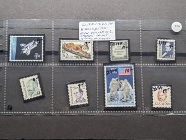 (8) High Value U.S. Stamps, All Mint, Original Gum, Never Hinged