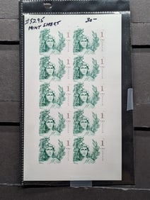 #5295 Sheet Of U.S. Stamps, Mint, Original Gum, Never Hinged
