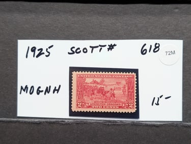 Scott # 618, 1925 Lexington - Concord Battle Stamp, Mint, Original Gum, Never Hinged