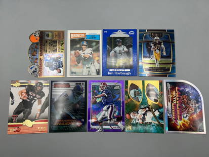 Lot of (9) Assorted Football Star Player Cards W/ RCs, Inserts, Parallels, Etc. - Varying Conditions: Lot of (9) Assorted Football Star Player Cards W/ RCs, Inserts, Parallels, Etc. - Varying Conditions