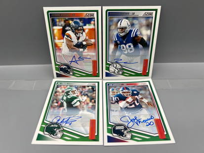 Lot of (4) 2025 Score Football Autos - Robert Mathis, Al Toon, Joe Morris: Lot of (4) 2025 Score Football Autos - Robert Mathis, Al Toon, Joe Morris