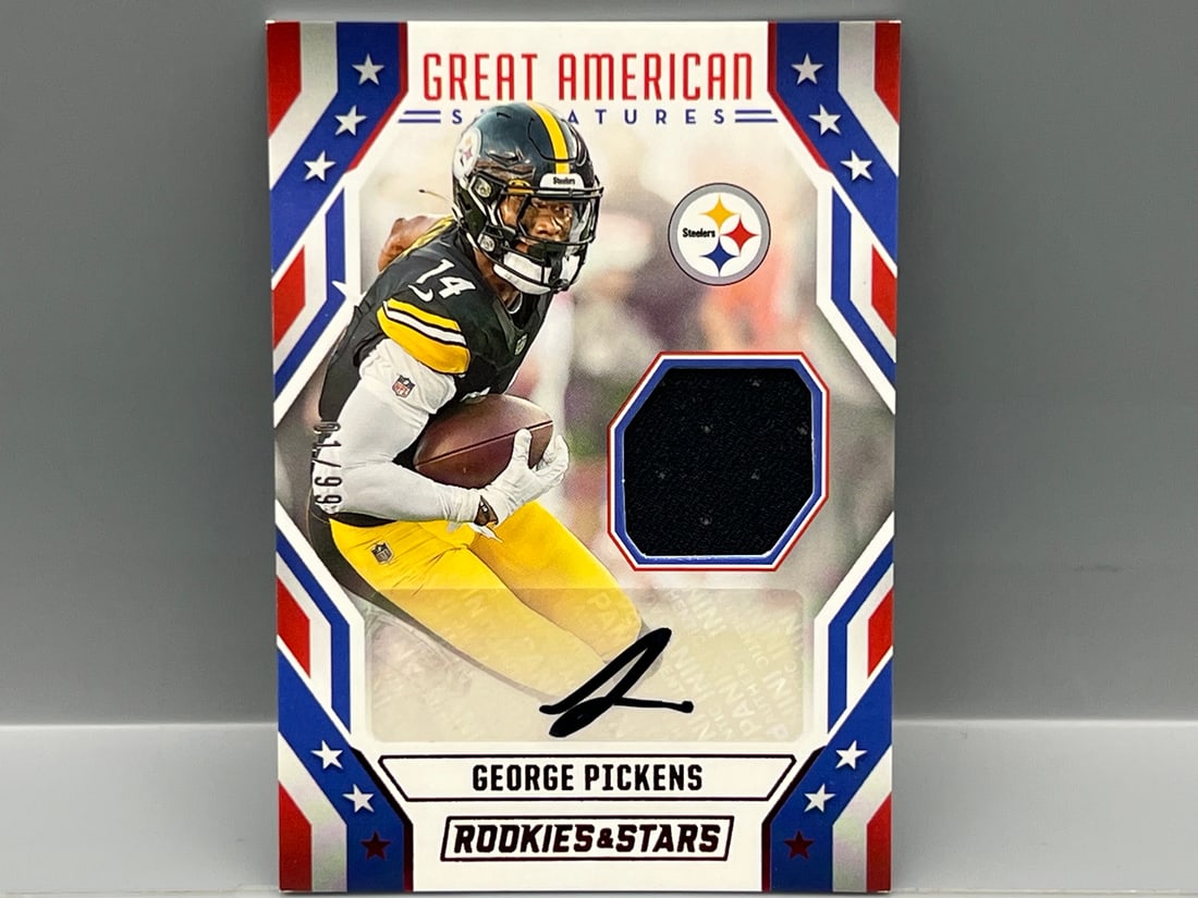2024 Panini Rookies & Stars George Pickens Great American Signatures Patch Auto #01/99 (1 of 2)