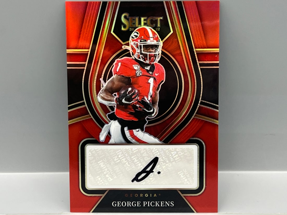2022 Panini Select Draft Picks George Pickens Red RC Auto #RS-GPI (1 of 2)