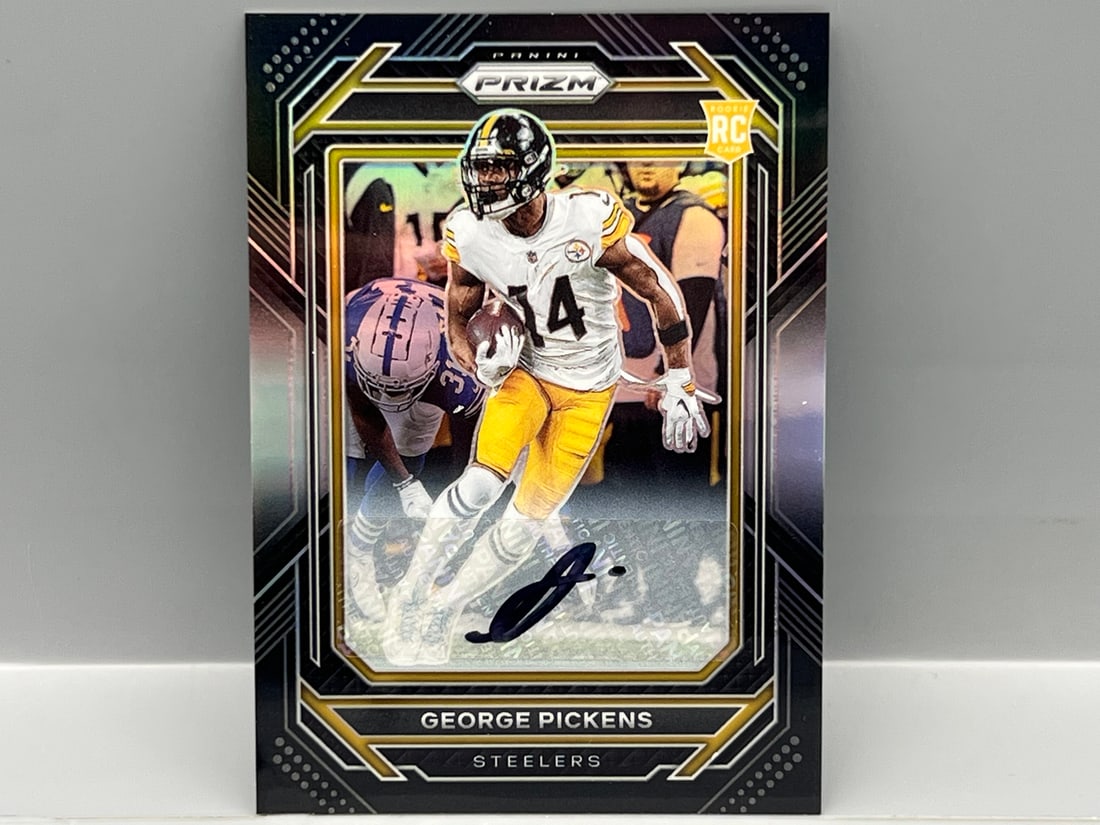 2022 Panini Chronicles Prizm Black George Pickens Silver Prizm RC Auto #PB-20: 2022 Panini Chronicles Prizm Black George Pickens Silver Prizm RC Auto #PB-20