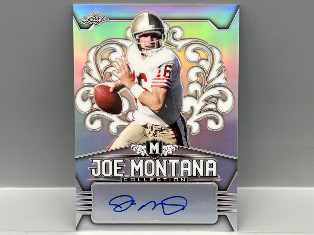 2020 Leaf Joe Montana Collection Auto #/50 (1 of 2)