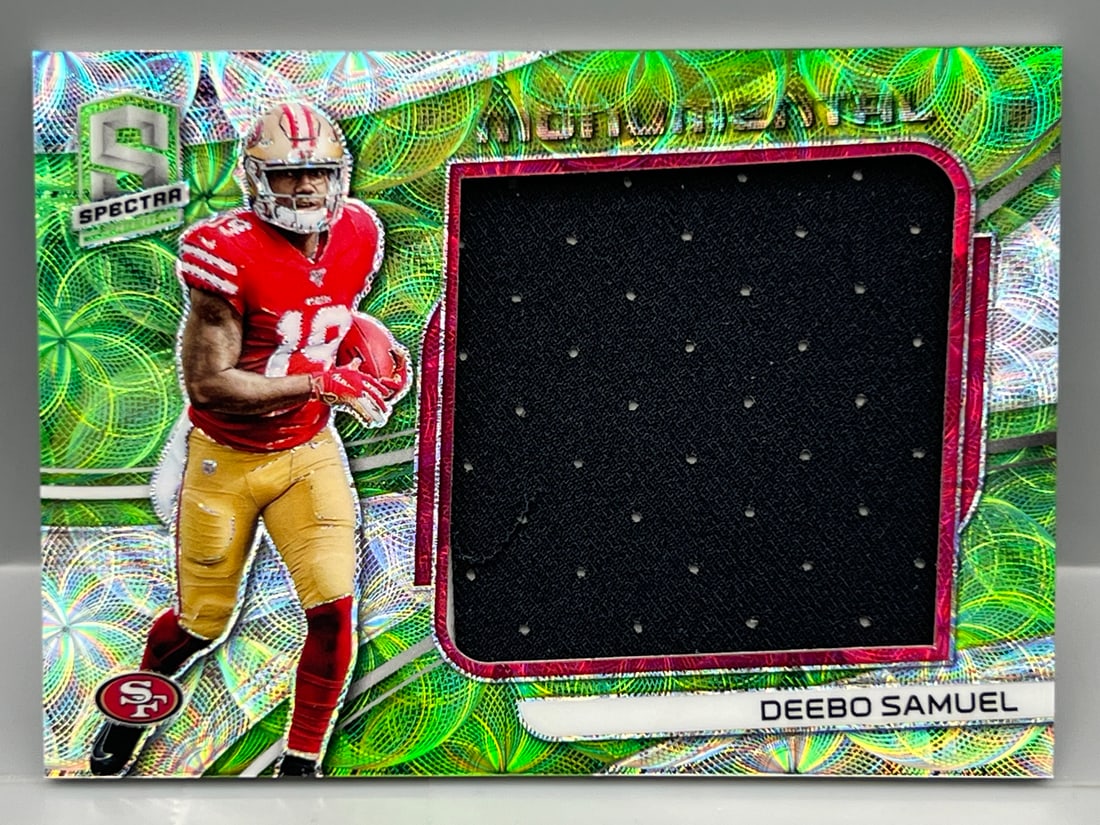 2019 Panini Spectra Deebo Samuel Neon Green Monumental RC Jersey Relic #/50 (1 of 2)