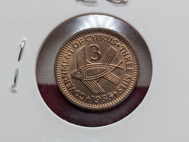 1955 Cyprus 3 Mils