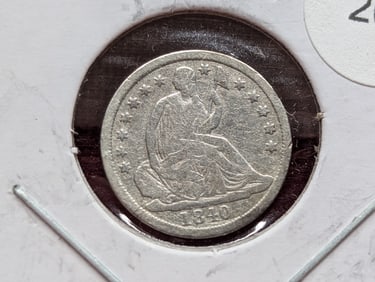1840 Seated Liberty Half Dime