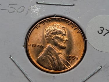 1955-S/S Lincoln Wheat Cent  RD Type 1