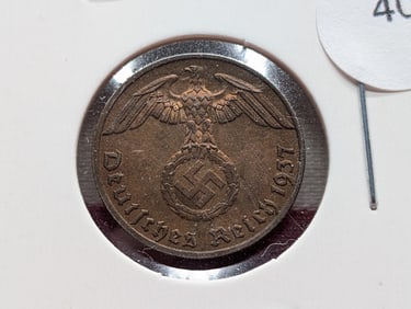 1937  Germany 1 Pfennig