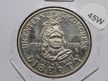 1989-S Congress Bicentennial Clad Half Dollar Proof Coin