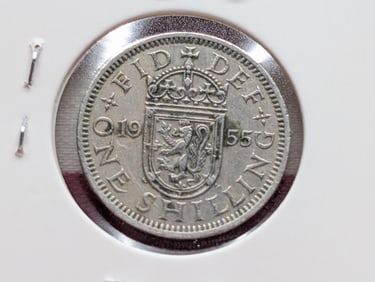 1955 UK One Shilling, Elizabeth II