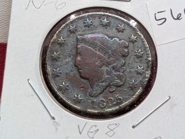 1825 U.S. Coronet Head Large Cent, Toned