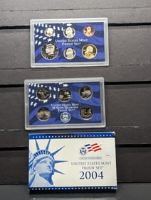 2004 -S U.S. Mint Proof Set w/ State Quarters 11-Coin Set in OGP with COA