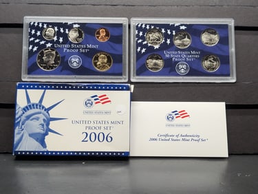 2006 -S U.S. Mint Proof Set w/ State Quarters 10-Coin Set in OGP with COA